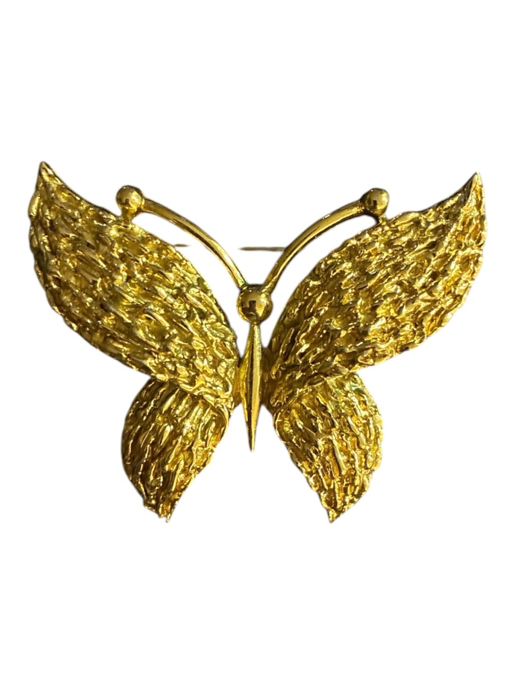 Crown Trifari Gold Butterfly Brooch